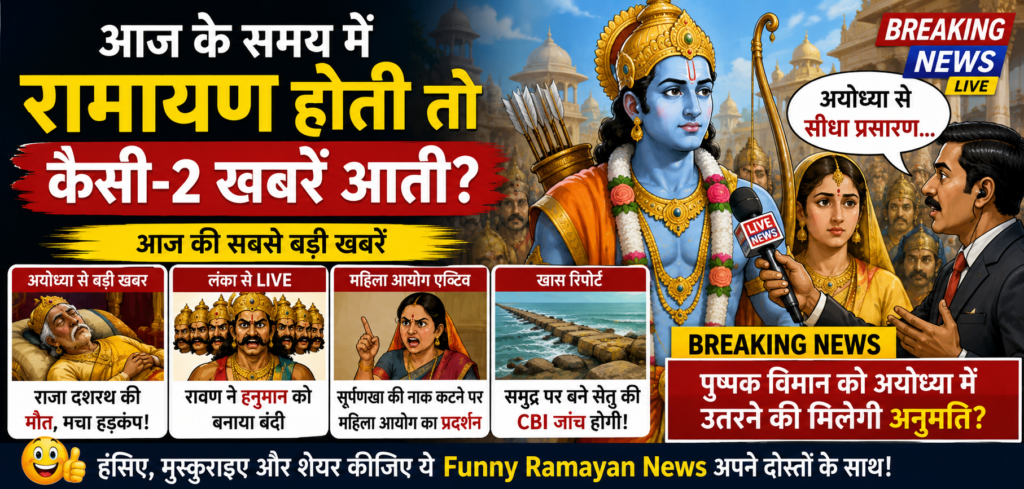 आज के समय में रामायण होती तो कैसी खबरें आतीं Funny Ramayan News