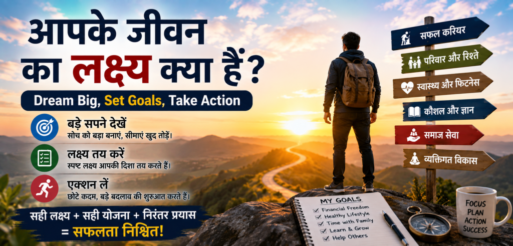 जीवन का लक्ष्य कैसे तय करें? Dream Big, Set Goals, Take Action जीवन का लक्ष्य कैसे तय करें? Dream Big, Set Goals, Take Action
