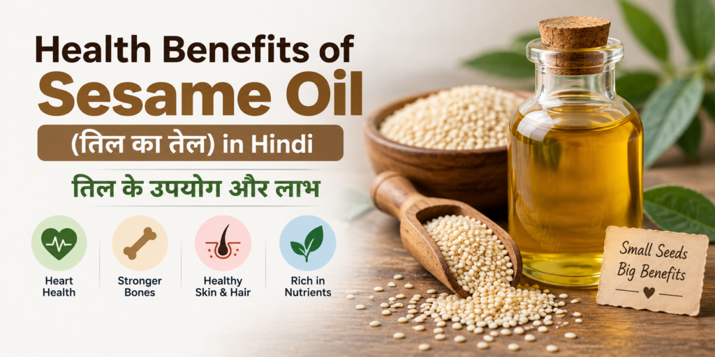 Health Benefits of Sesame Oil (तिल का तेल) in Hindi तिल और तिल के तेल के फायदे – Sesame Health Benefits in Hindi