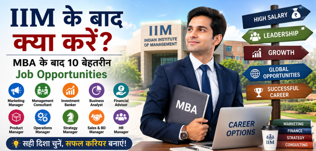 IIM के बाद क्या करें? MBA के बाद 10 Job Opportunities IIM के बाद क्या करें और MBA के बाद Job Opportunities